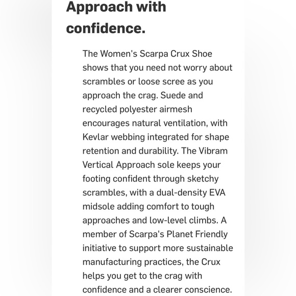 SCARPA CRUX Hike/Trail/Approach shoe - Picture 10 of 12